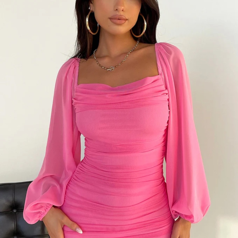 Pink Semi-Formal Mini Dress